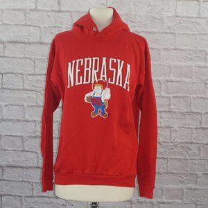 Vintage 80s Nebraska Corn Huskers Hoodie Sweatshi… - image 1